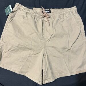 RSQ Men's Beige Flat Front Shorts